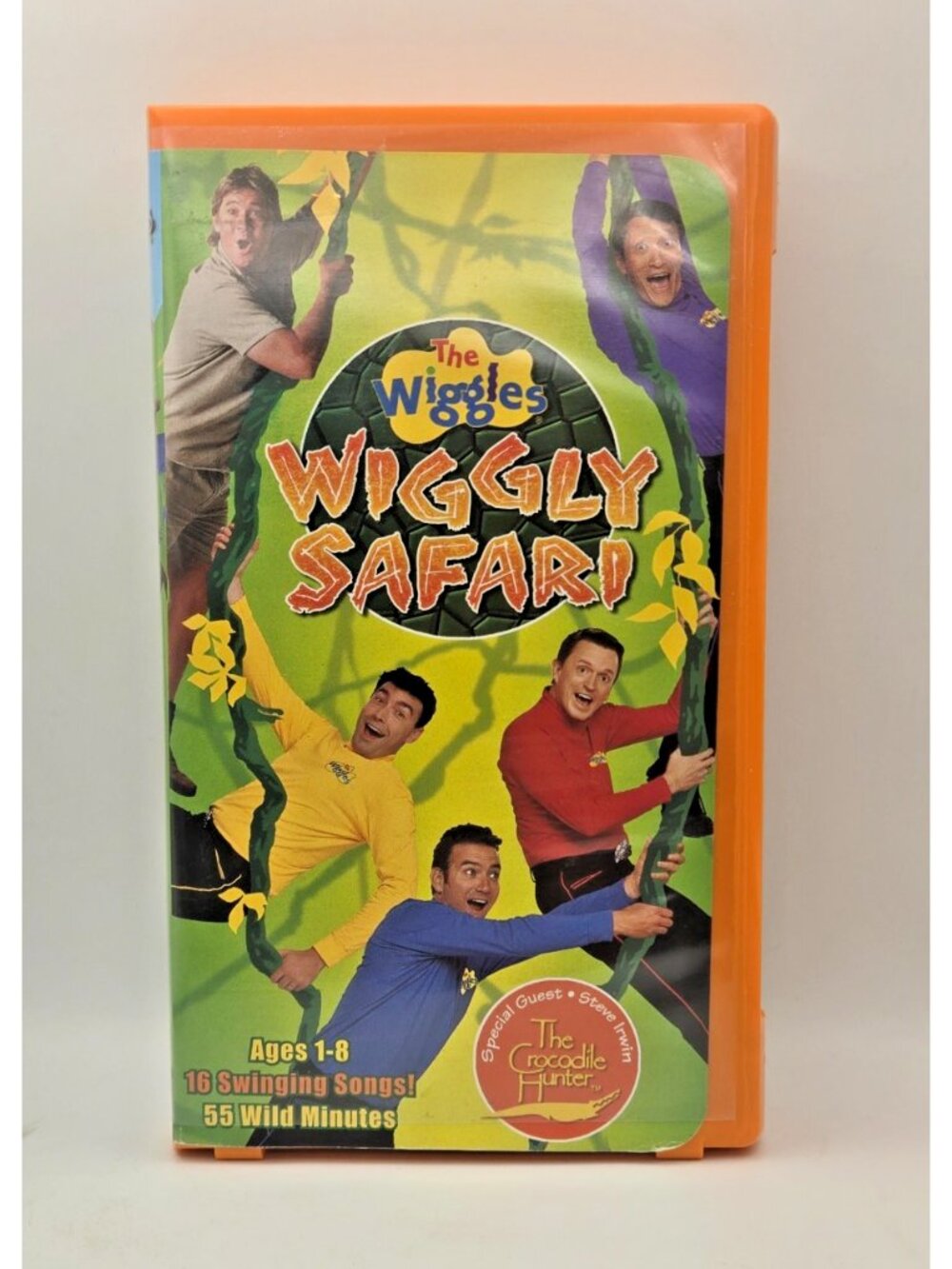 The Wiggles Wiggly Safari VHS 2002 Steve Irwin Crocodile Hunter Kids Tape